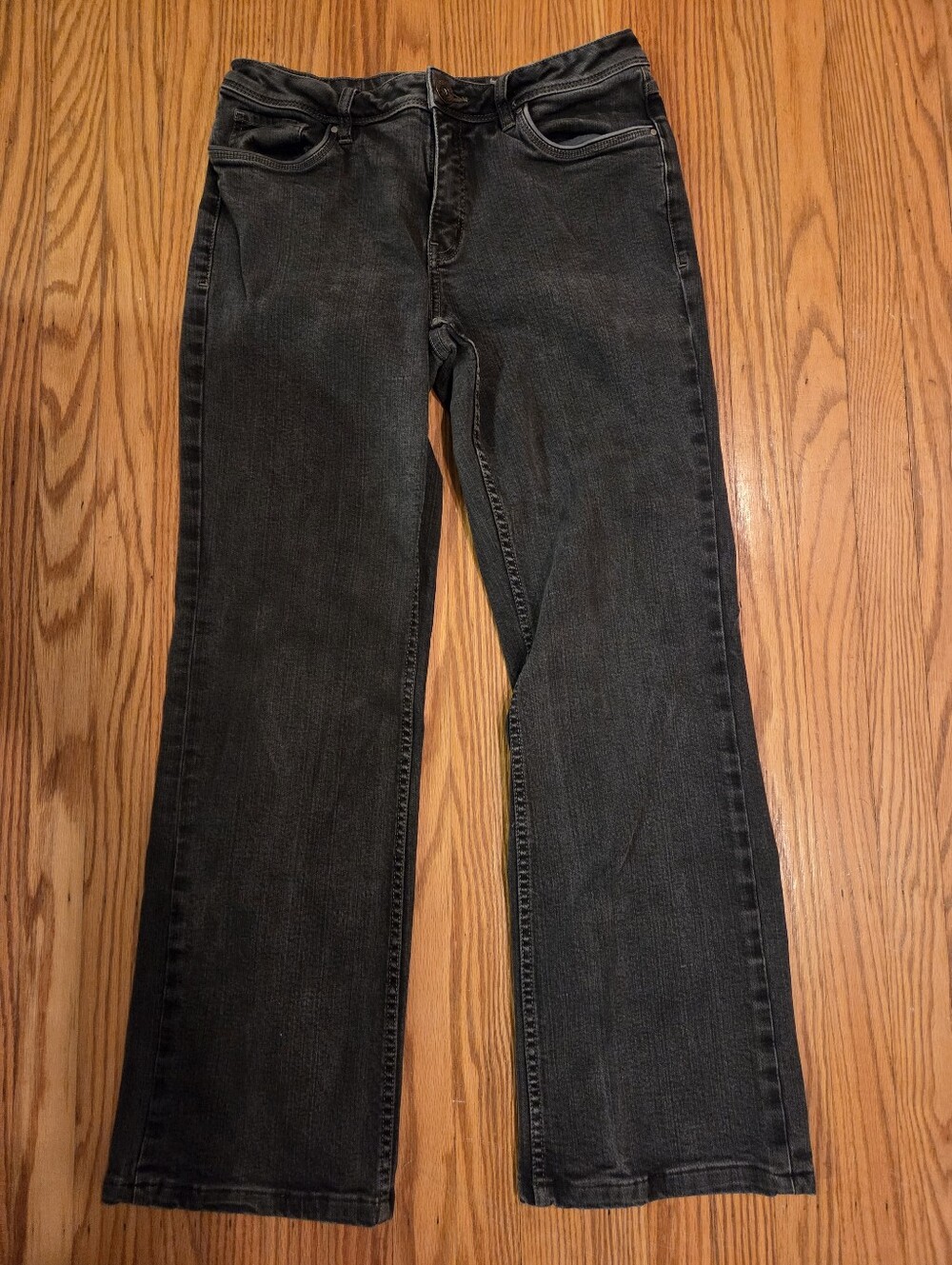Christopher Blue Washed Black Straight Leg Sz 14  Minimalist Clean Look